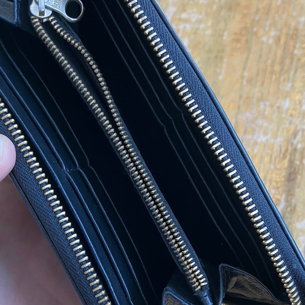 See By Chloe Black Leather Wallet with Gold Accents - Picture 2 of 5